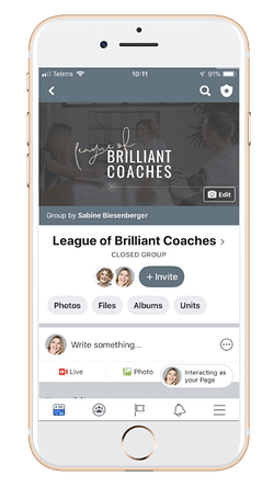League of Brilliant Coaches community - Mock-Up Join the League of Brilliant Coaches community! (Image: Mock-Up of Community)